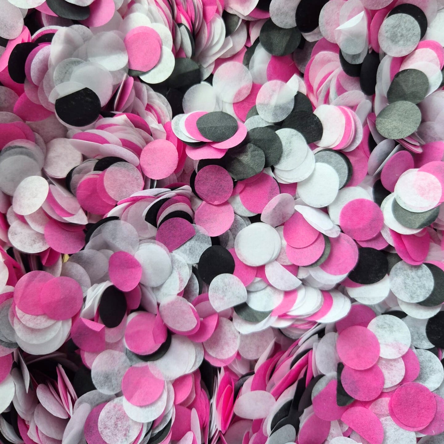 Slow falling paper Confetti - Fuschia Black White
