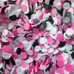 Slow falling paper Confetti - Fuschia Black White