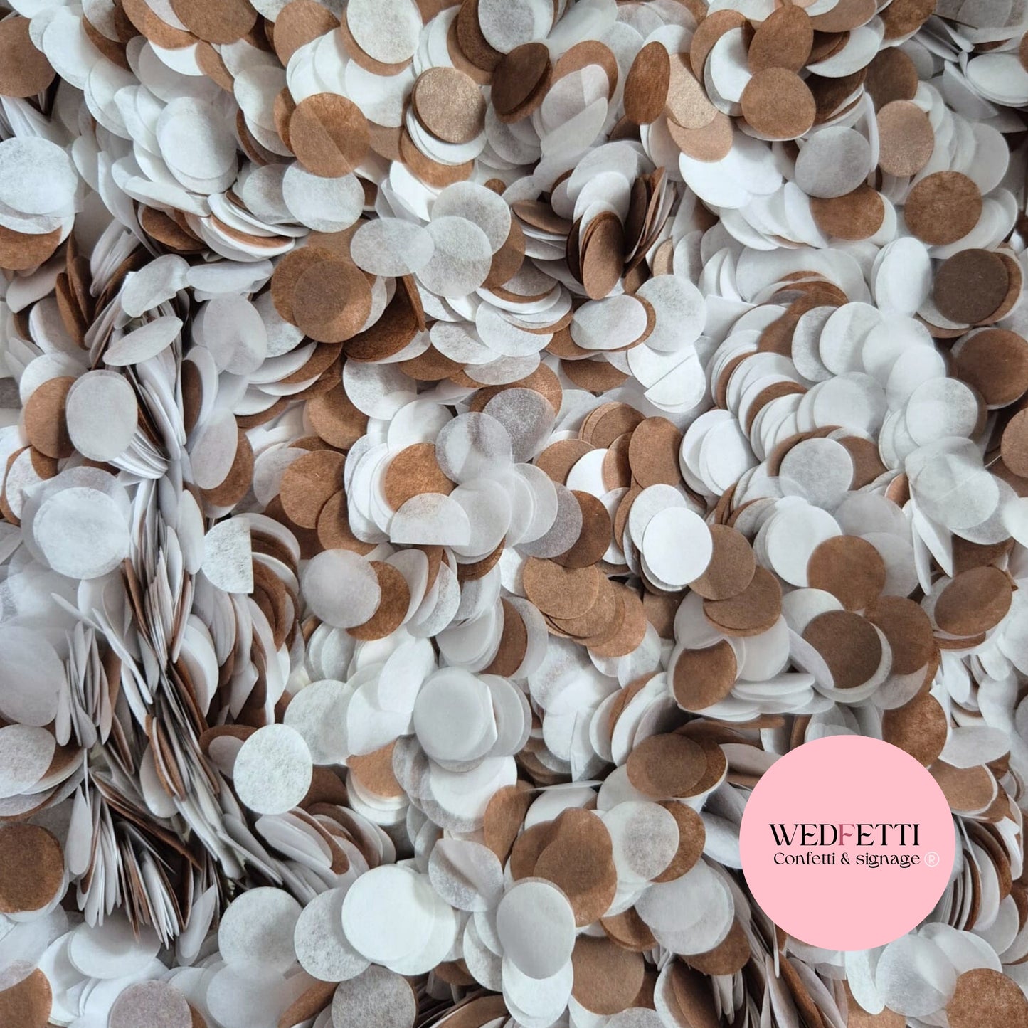 Slow falling paper Confetti - White Chocolate