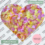 Paper Confetti hearts 1.5cm - Yellow Rose