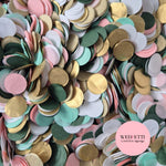 Circles Large 2.5cm Biodegradable - Full Sage Blush Gold