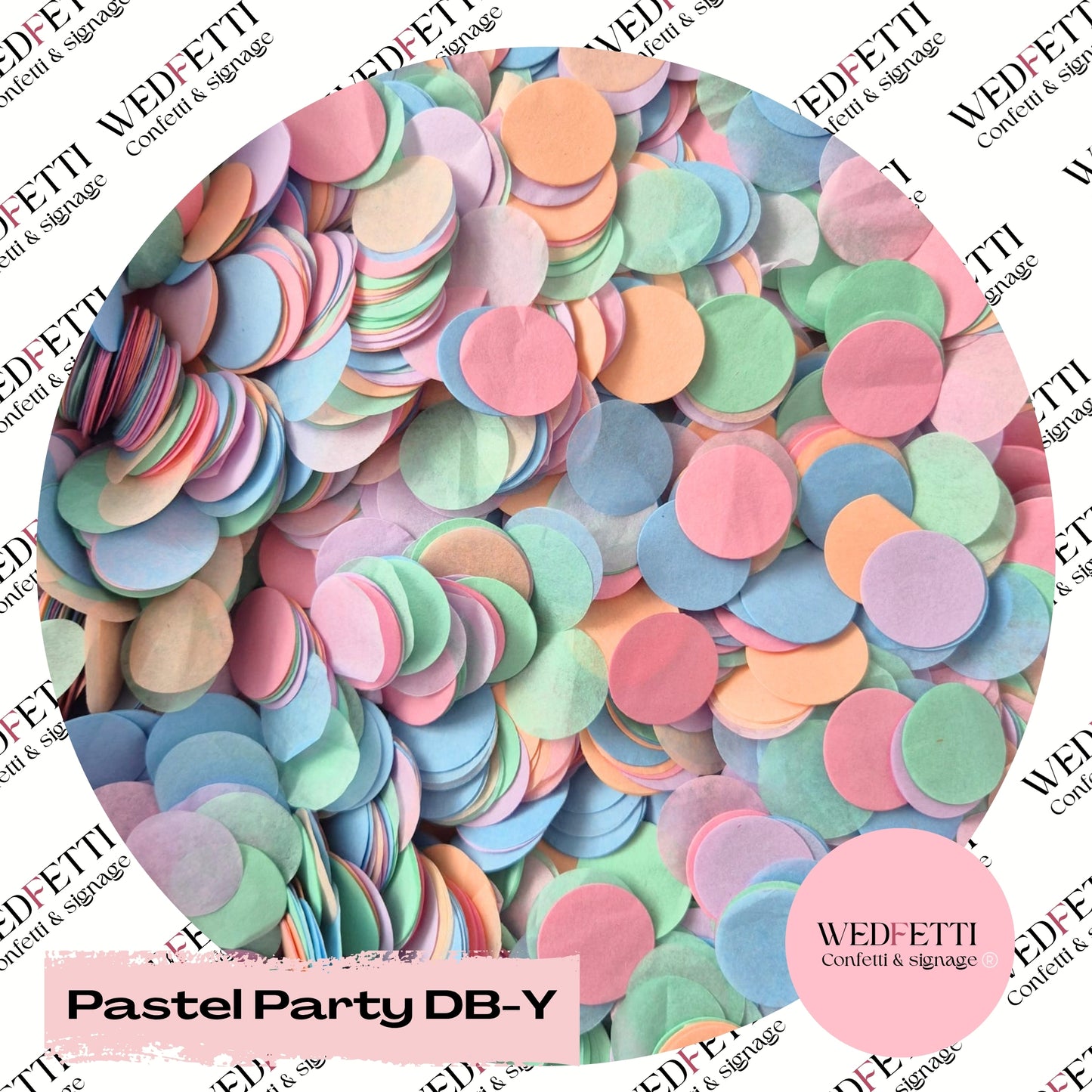 Circles Large 2.5cm Biodegradable - Pastel Party DB-Y
