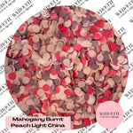 Slow falling paper Confetti - Mahogany Burnt Peach Light China