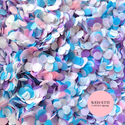 Slow falling paper Confetti - 2 Party Rose White