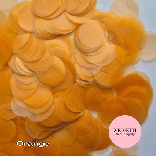 Water Soluble Rice Paper Confetti - Orange