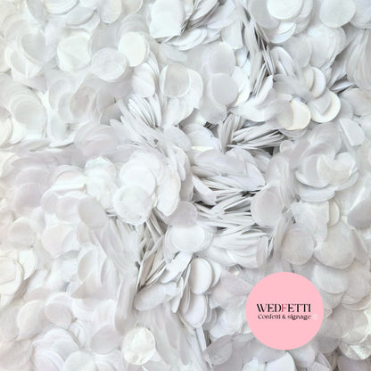 Shimmer Pearl White - 1.5cm Biodegradable Circles