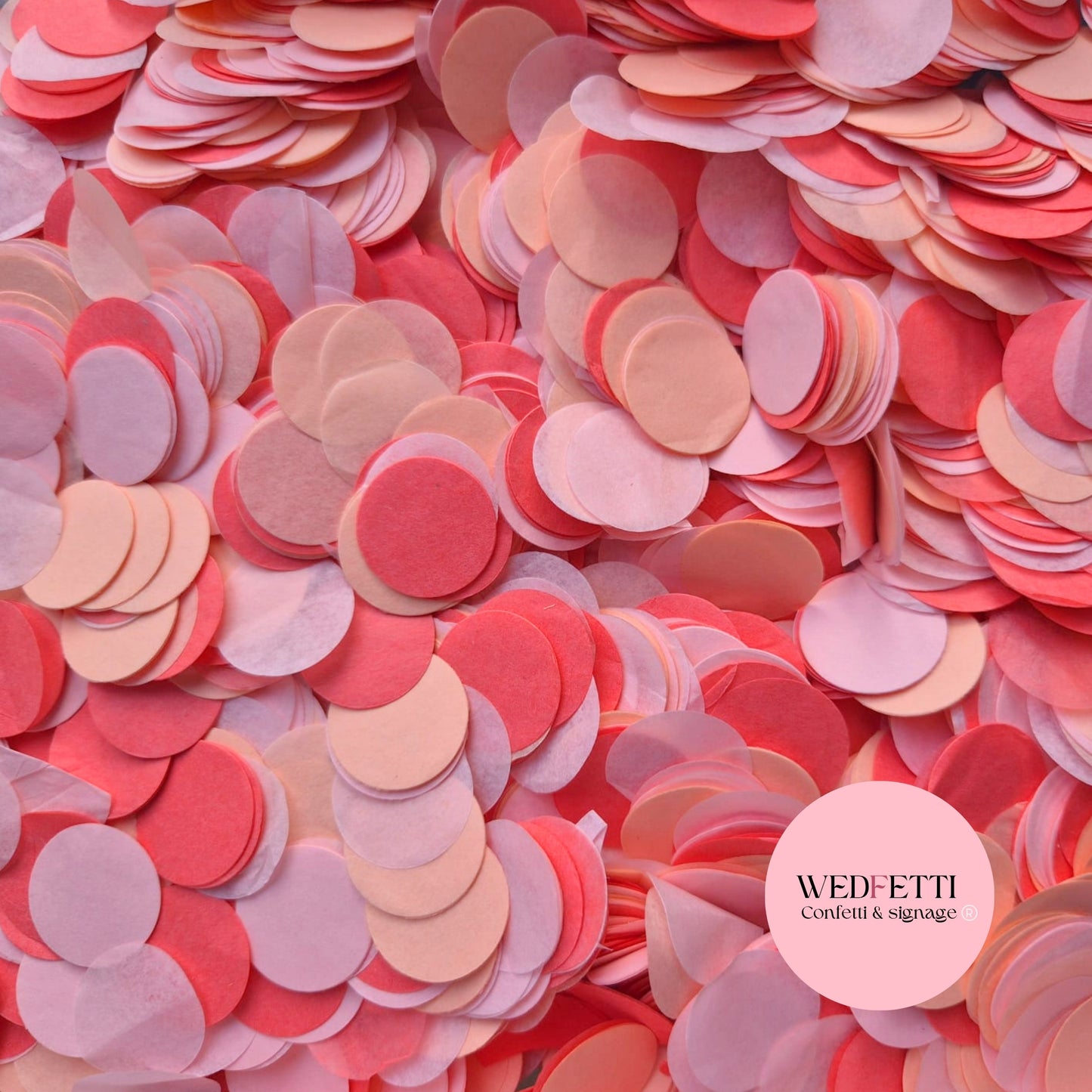 Circles Large 2.5cm Biodegradable - Rosey BPink Peach