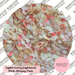 Slow falling paper Confetti - Light Ivory Lightest Pink Rosey Tea