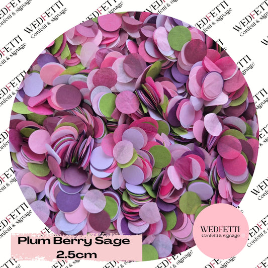 Circles Large 2.5cm Biodegradable - Plum Berry Sage
