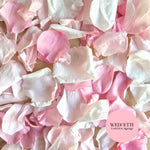 Rose Petals - Double Pink White
