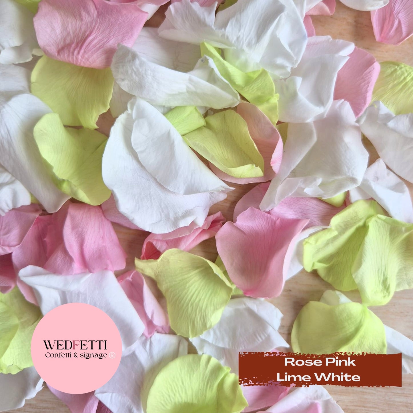 Rose Petals - Rose Pink Lime White