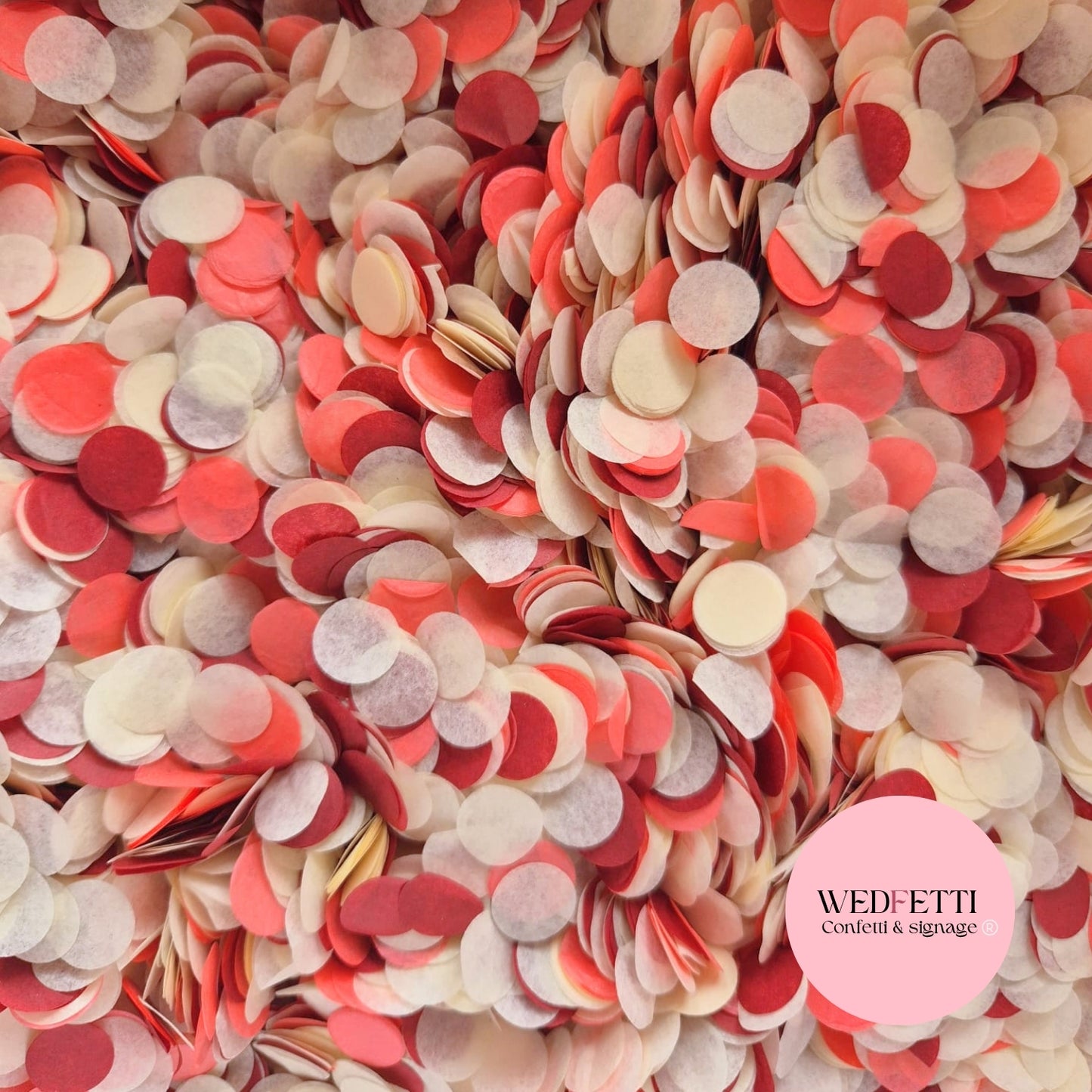 Slow falling paper Confetti - Ivory Rosey Wine