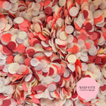 Slow falling paper Confetti - Ivory Rosey Wine
