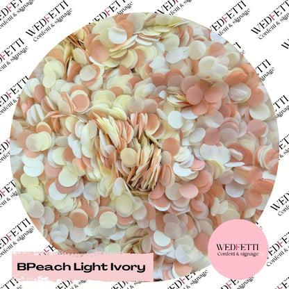 Slow falling paper Confetti - BPeach Light Ivory