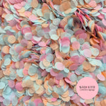 Slow falling paper Confetti - Rose Peach Baby Blue