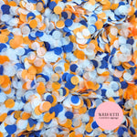 Slow falling paper Confetti - Shimmer Pearl White Orange Blue