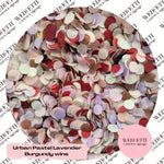 Slow falling paper Confetti - Urban Pastel Lavender burgundy wine