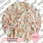 Slow Falling Paper Confetti – Dusty Blush & Light Ivory
