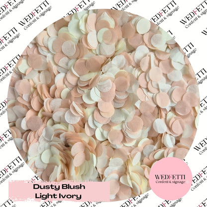 Slow Falling Paper Confetti – Dusty Blush & Light Ivory