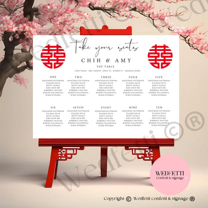 Seating plan 8 WedFetti