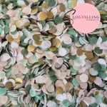 Biodegradable confetti Slow falling paper -  Sage Gold mix