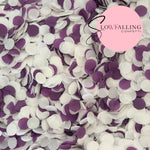Slow falling paper Confetti - Deep purple white
