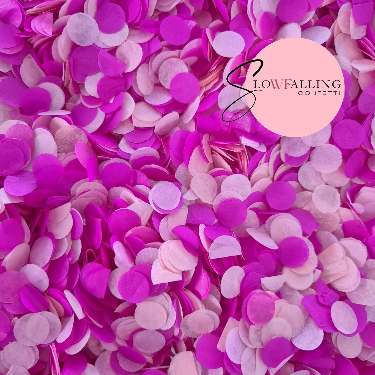 Slow falling paper Confetti - Electric Fuschia Pink