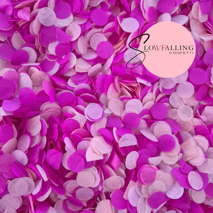 Slow falling paper Confetti - Electric Fuschia Pink