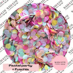 Slow falling paper Confetti - Pastel Party + Fuschia mix