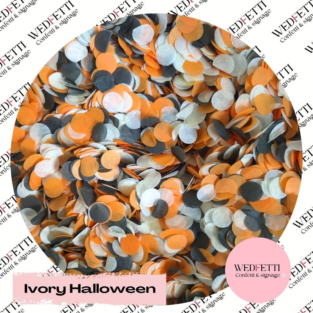Slow falling paper Confetti - Ivory Halloween