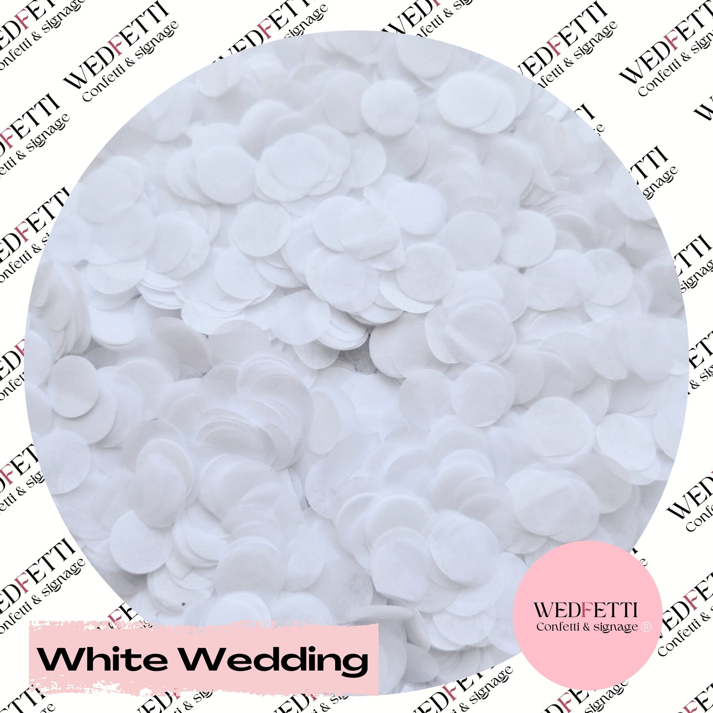 Slow falling paper Confetti - White