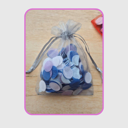 Coloured sheer drawstring organza bags