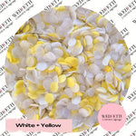 Slow falling paper Confetti - Yellow White