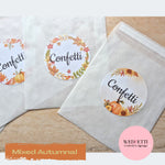 Confetti packets + stickers - Autumnal mixed