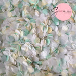 Slow falling paper Confetti - White Ivory Mint