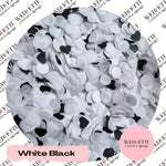Multi mix Biodegradable paper Confetti - White Black