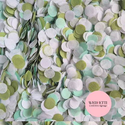 Slow falling paper Confetti - Deep Sage Mint