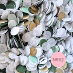 Circles Large 2.5cm Biodegradable - Sage Gold Mix