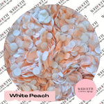 Slow falling paper Confetti - White Peach