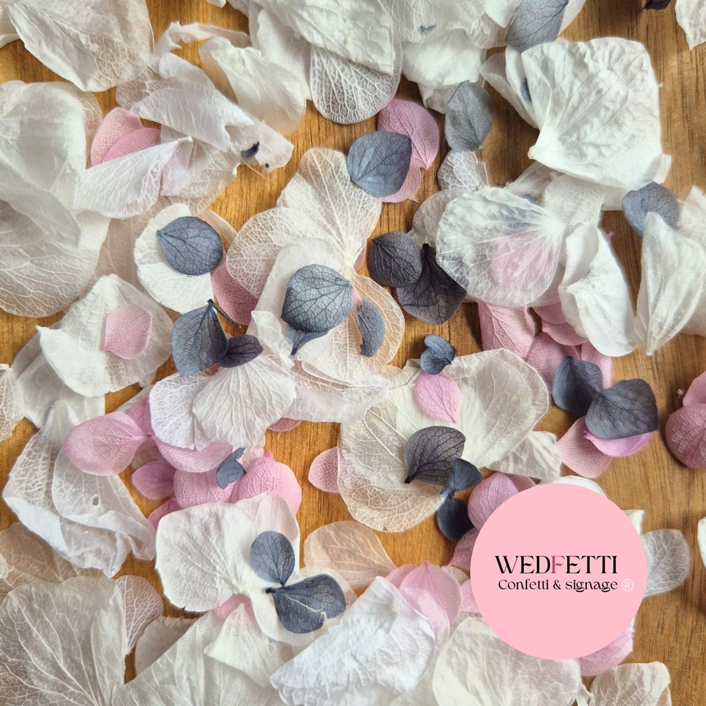 Petal Confetti hydrangea - Dusty Blue Pink White Hydrangea Mix