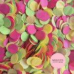 Circles Large 2.5cm Biodegradable - Fuschia Yellow Lime