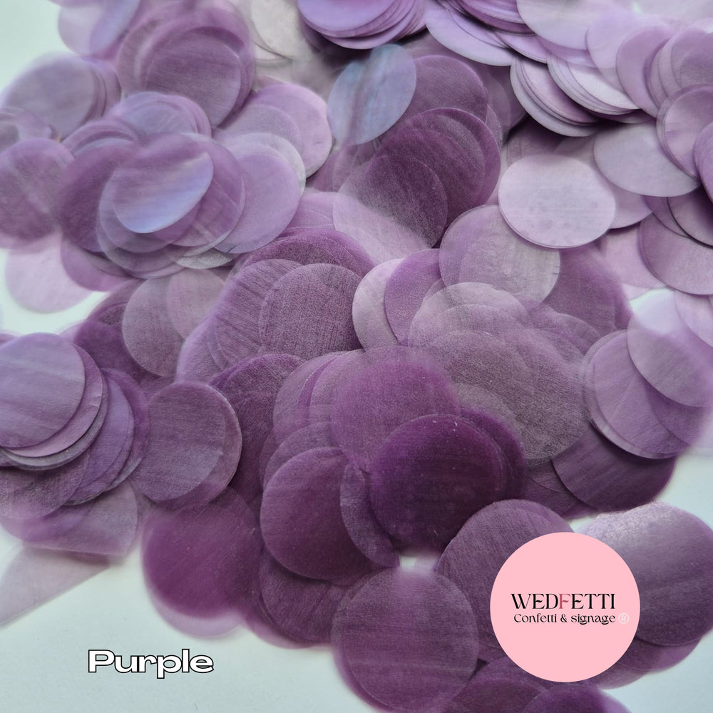 Water Soluble Rice Paper Confetti - Purple