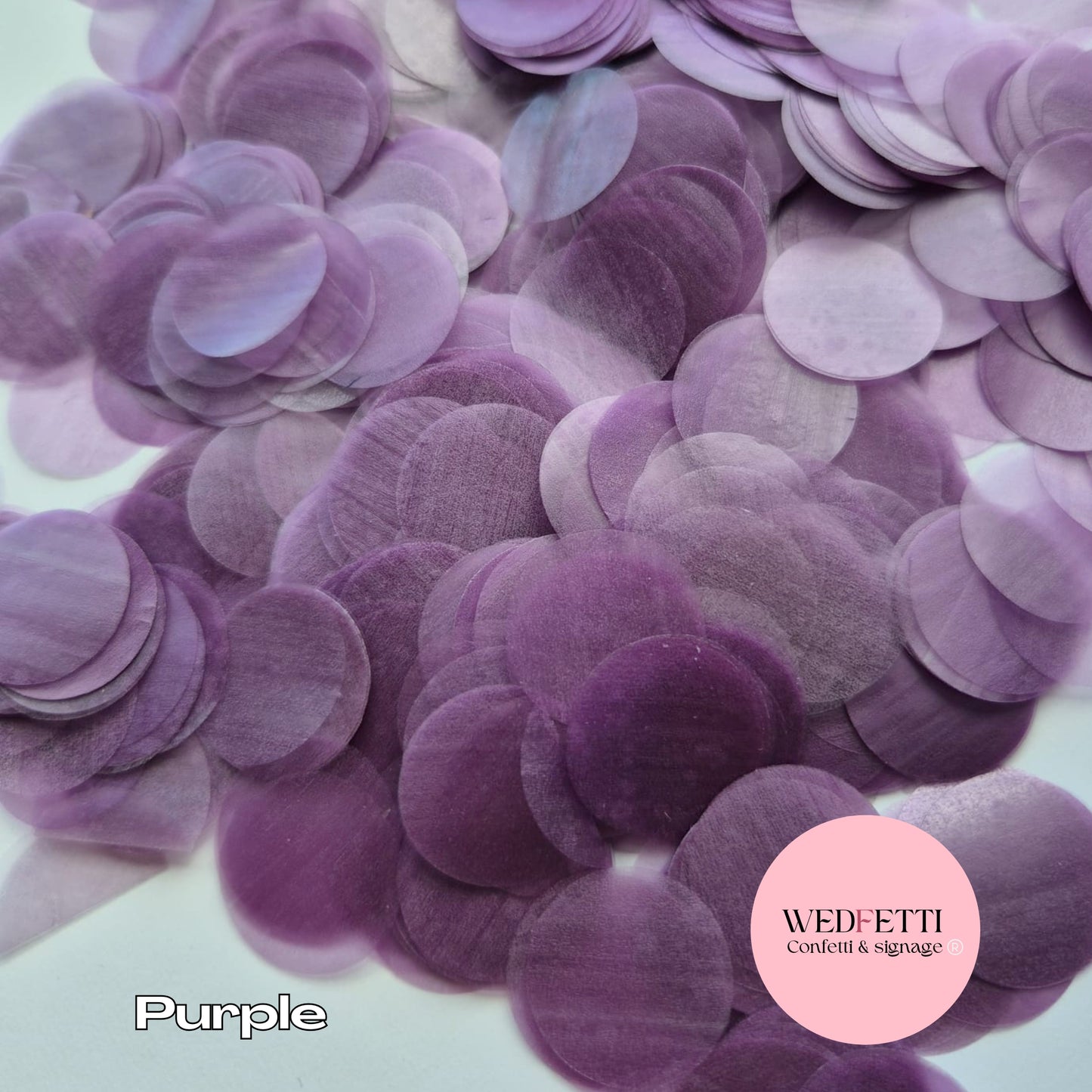 Water Soluble Rice Paper Confetti - Purple