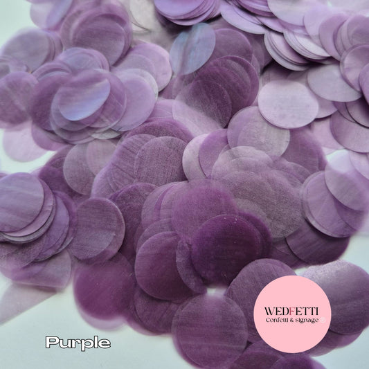 Water Soluble Rice Paper Confetti - Purple