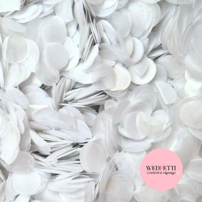 Shimmer Pearl White - 1.5cm Biodegradable Circles