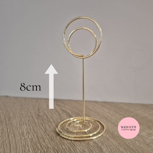 Gold circle sign stand 8cm
