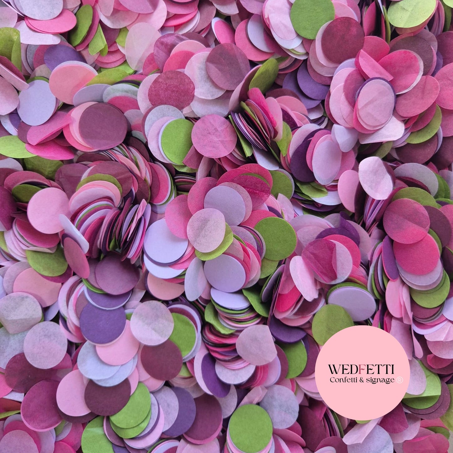 Circles Large 2.5cm Biodegradable - Plum Berry Sage
