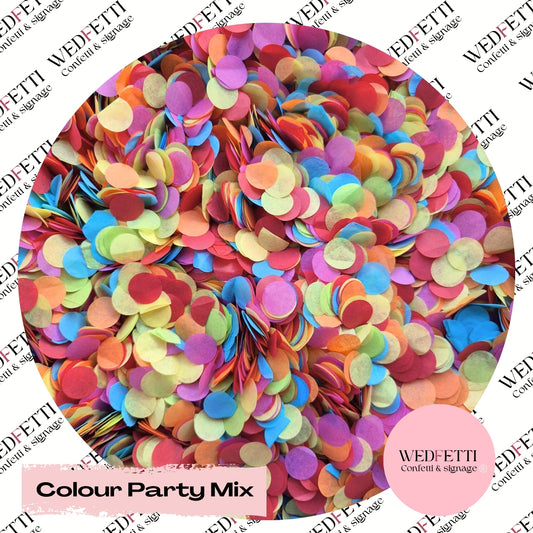 Slow falling paper Confetti - Colour Party Mix