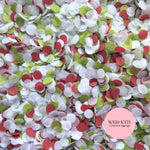Slow falling paper Confetti - Shimmer White Deep Sage Wine