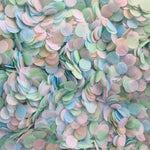 Slow falling paper Confetti - Light Sage Grey shimmer white blue mint DB